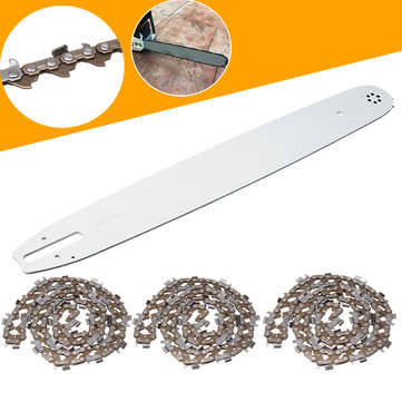 20 Inch 325 Chainsaw Bar with 3pcs .325 058 76DL Chains For Baumr-Ag SX62 SX66 62CC 66CC Chain Saw