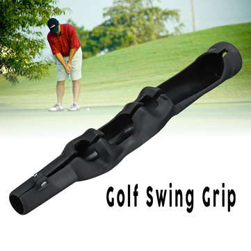 Golf Swing Grip Training Club Aid Practice Trainer Guide Weight Practice Black