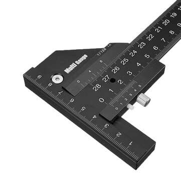 Multifunction Woodworking Scriber Gauge Aluminum Steel Measuring Marking Framing Ruler Tool for Carp