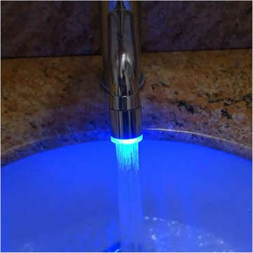 Temperature Sensor Control RGB Changing LED Water Faucet Tap Light for Kitchen Bathroom