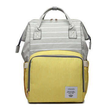 LEQUEEN Mummy Maternity Nappy Diaper Bag Large Capacity Baby Shoulder Bag Outdoo... (COLOR.: YELLOW)