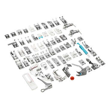 62pcs Presser Foot Press Feet for Brother Singer Domestic Sewing Machine Kit