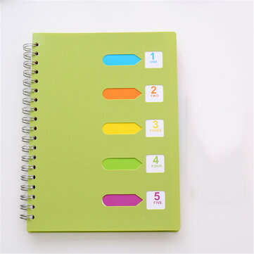 Heeton A5 Coil Notebook Colorful PVC Cover Iron Coil 120 Pages A5 Notebook Studen... (COLOR.: GREEN)