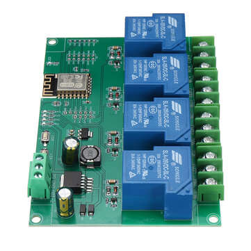 DC7-28/5V ESP8266 WIFI 4 Channel 30A Relay Module ESP-12F Development Board Secondary Opening