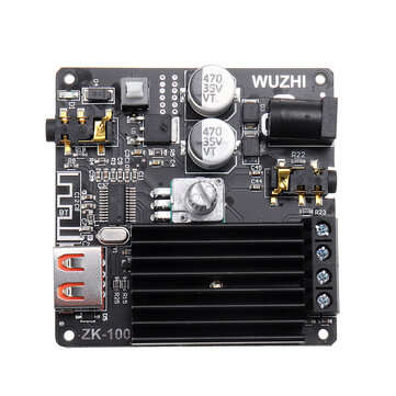 ZK-1002M 100W+100W Bluetooth 5.0 Power Audio Amplifier board Stereo AMP Amplificador Home Theater AU