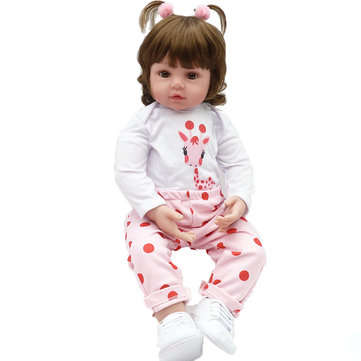 19" Lifelike Silicone Vinyl Reborn Baby Dolls Realistic Newborn Girl Doll Gifts