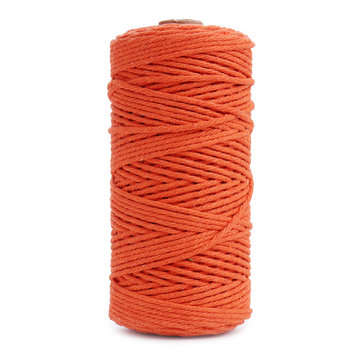 5 Color 3mm 100M DIY Long Macrame Colorful Cotton Twisted Cord Rope Hand Crafts ... (COLOR.: ORANGE)