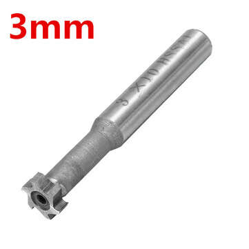 10x3/4/5x60mm HSS T-slot End Mill Milling Cutter HSS 6 Teeth T-slot Cutter (SIZE: 3MM)
