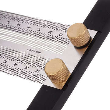 Drillpro 200mm Stainless Steel Precision Marking T Ruler Hole Positioning Measuring Ruler Woodworkin