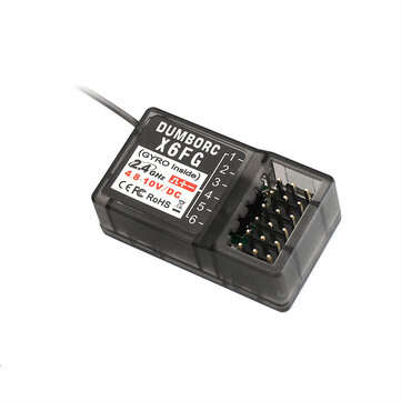 DUMBORC X6FG 2.4G 6CH Receiver with Gyro for RC X6 Transmitter Remote Controller