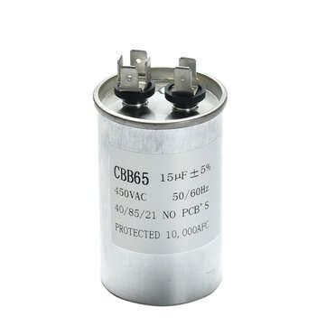 15-50uF Motor Capacitor CBB65 450VAC Air Conditioner Compressor Start Capacitor (TYPE: A)