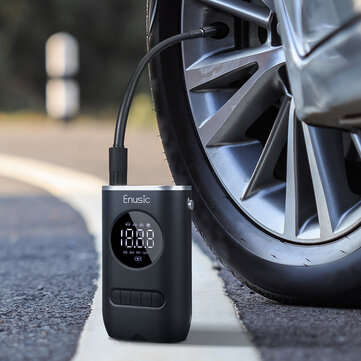 Enusic 4000mAh 150PSI OLED Display Wireless Air Pump Digital Tire Pressure Detection LED Tyre Inf