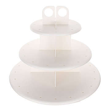 3 Tiers 42 Holes Plastic Cake Pop Lollipop Cupcake Display Revolving Cake Stand Tower Holder