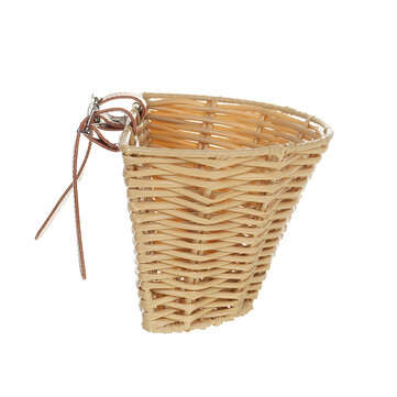 Vintage Rattan Wicker Children Bike Basket Bicycle Front Storage Hampers Outdoor Cycling