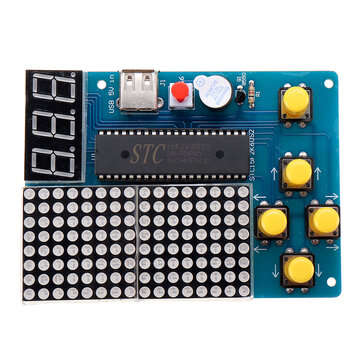 51 Single Chip Microcomputer Computer Game Machine Tetris/Snake/Racing/Aircraft Assembled