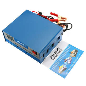 LCD 12V/24V Intelligent Automatic Battery Charger Pure Copper Charger Pulse Repair Type Maintainer f