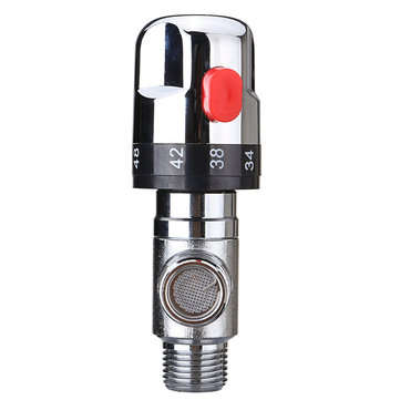 22mm Hot Cold Water Thermostatic Mixing Valve 3 Way Adjust Temperature Control Valve