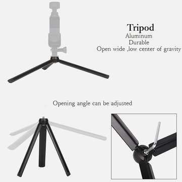 Sunnylife Tripod & 1/4 180 Degree Multiple Adapter Mount Accessories For GoPrO DJI OSMO Pocket Gimba