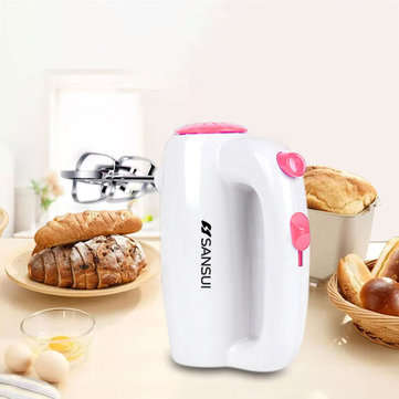 SANSUI S52 220V Mini Egg Beater Electric Mixer Hand-Held Egg Blender With 4 Different Type Stirrer