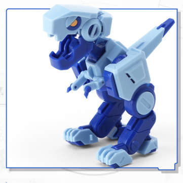 Simulation Dinosaur Toys Deformation Blocks Children`s Educational Interactive Defo... (COLOR: BLUE)