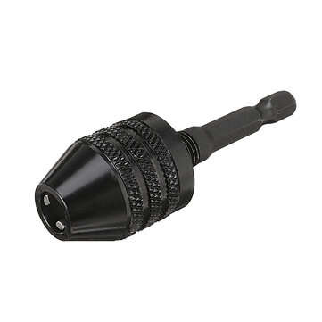 Drillpro 0.5-8mm Keyless Chuck 3 Jaw Drill Adapter 1/4 Inch Hex Shank Nickel Plating Drill Chuck