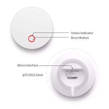 RSH-GW001 Smart Tuya ZigBee3.0 Hub Gateway Smart Home Bridge Smart Life APP Wireless Remote Controll