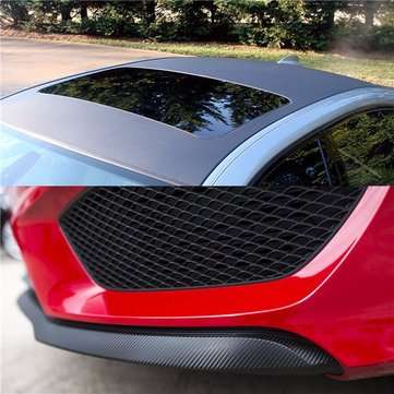 3D Carbon Fiber Vinyl Car Wrap Sheet Roll Film Sticker Decal DIY 100"x12" Black