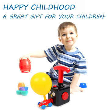 NEW Fun Inertia Balloon Powered Car Toys Aerodynamics Inertial Power Kids Gifts