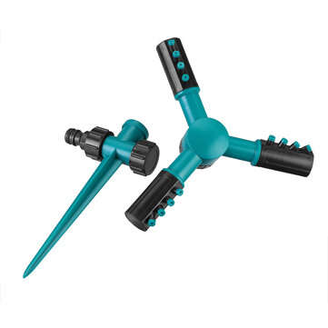 Garden Sprinkler 360 Rotating Adjustable 3 Arms Lawn Gardening Watering System