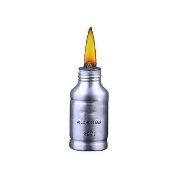 50ml Aluminum Alloy Alcohol Lamp Stove Alcohol Burner For Lab Heating Equipment (COLOR.: SILVER)