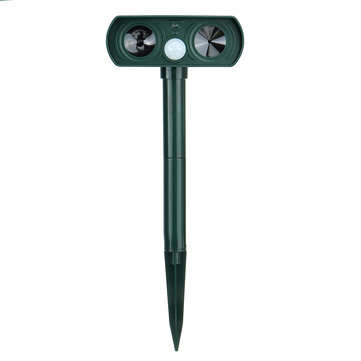 Solar Power Ultrasonic Animal Repeller Garden Pest Cat Deer Raccoon Repellent