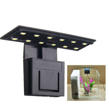 Ultra-thin 5W 12 LED Aquarium Light Clip on Plant Grow Fish Tank Lamp AC220V   (COLOR.: WHITE)