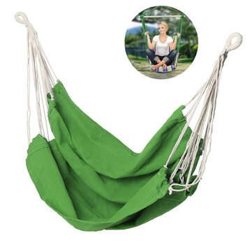 100x150cm 120kg Max Load Fabric Hammock Chair Hanging Seat Outdoor Garden Swing Ca... (COLOR: GREEN)