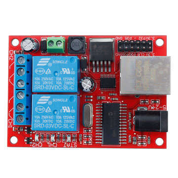 WeChat Cloud Remote Control 2-way Ethernet Relay Network Switch Delay TCPUDP Module Controller