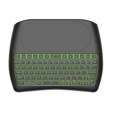 D8 USB 2.4G Wireless Mini Keyboard with 4.5 inch Touchpad Air Mouse Remote 7 Color Backlight Smart R