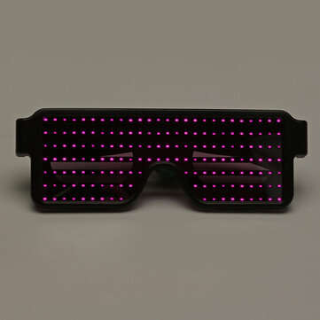 8 Modles LED Party Glasses Goggles Futuristic Eyes Shield Flat Top Shape Frame Mir... (COLOR.: PINK)