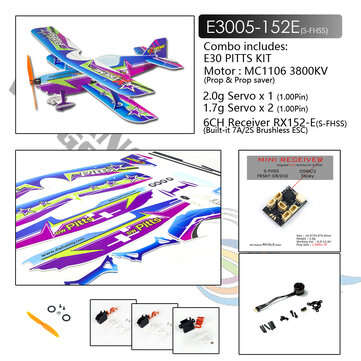 Dancing Wings Hobby PITTS 450mm Wingspan PP Foam Sport 3... (MODEL: KITMOTORSERVOS-FHSSCOMPATIBLERX)