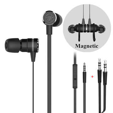 PLEXTONE G20 Gaming Magnetic Noise Cancelling Memory Foam Earphone Headphone With... (COLOR.: BLACK)