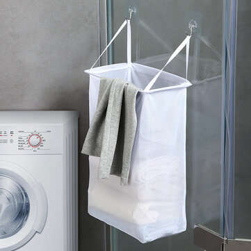 Large Capacity Hanging Laundry Bag Dirty Clothes Storage Rack Home Organizer Basket