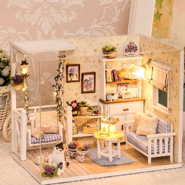 Cuteroom 3013 Cat Diary Doll House DIY Cabin With Dust Cover Music Motor