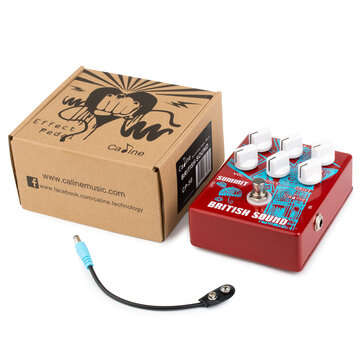 Caline CP-59 Press Pass Red Electric Guitar Effects Pedals with True Bypass Driver and DI Box Classi