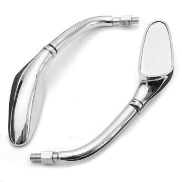 Pair Chrome Motorcycle Rear View Side Mirrors For Harley/Honda/Kawasaki/Suzuki/Yamaha