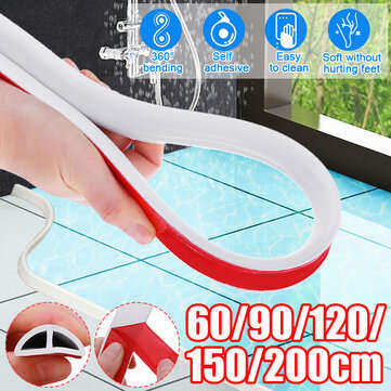 Household Waterproof Strip Water Retention Silicone Threshold Dam Adhesive Strip B... (length: 90cm)
