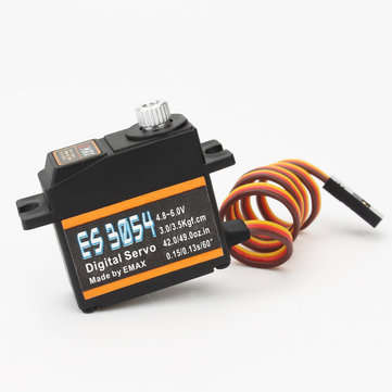4PCS Emax ES3054 17g 3.5kg 0.13sec Metal Gear Digital Servo For RC Airplane (ES3154 Upgraded Version