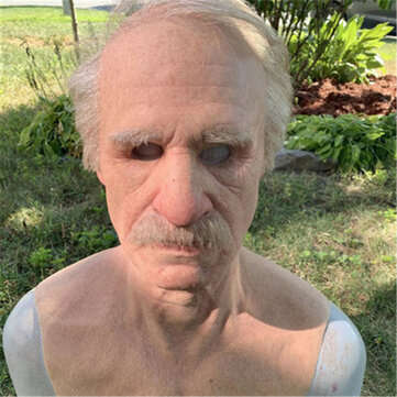 Christmas Cosplay Rubber Old Man Mask Realistic Scary Latex Mask Horror Headgear Cos... (COLOR1: #6)