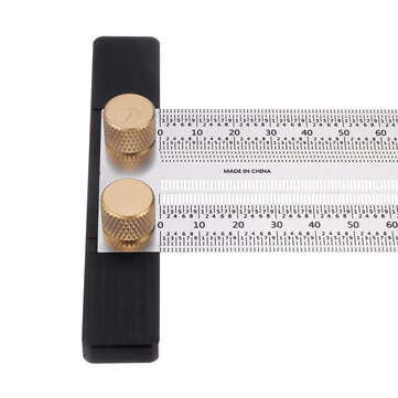 Drillpro 200mm Stainless Steel Precision Marking T Ruler Hole Positioning Measuring Ruler Woodworkin