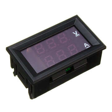 Mini Digital Voltmeter Ammeter DC 100V 10A Panel Amp Volt Voltage Current Meter Tester 0.56" Blue Re