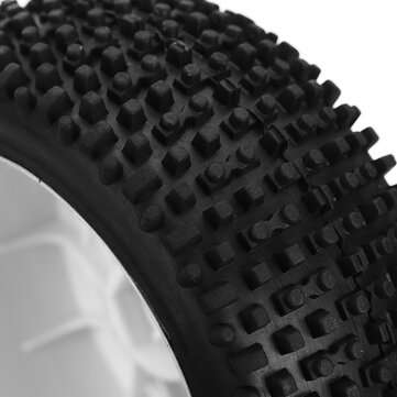 DHK Hobby 8381-722 Wheel Tyre Tire Complete White Rims 2pcs 1/8 8381 Optimus RC Car Parts