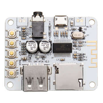 SANWU bluetooth Audio Receiver Digital Amplifier Board With USB Port TF Card Slot Decoding Play