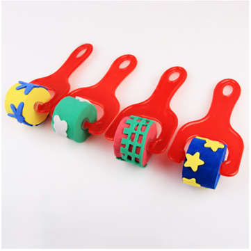 4pcs Sponge Stamps Children`s Educational Toys Children`s Little Boy Boys And Girls... (COLOR.: RED)